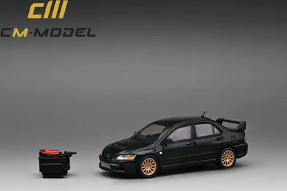 Mitsubishi Lancer Evo IX with engine