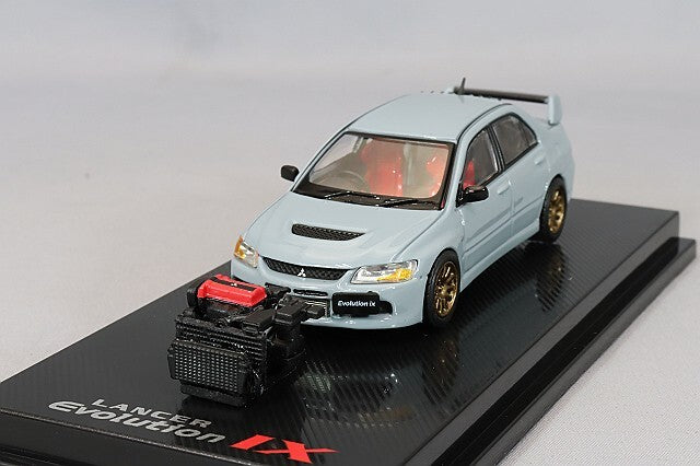 Mitsubishi Lancer Evo IX Gray with engine