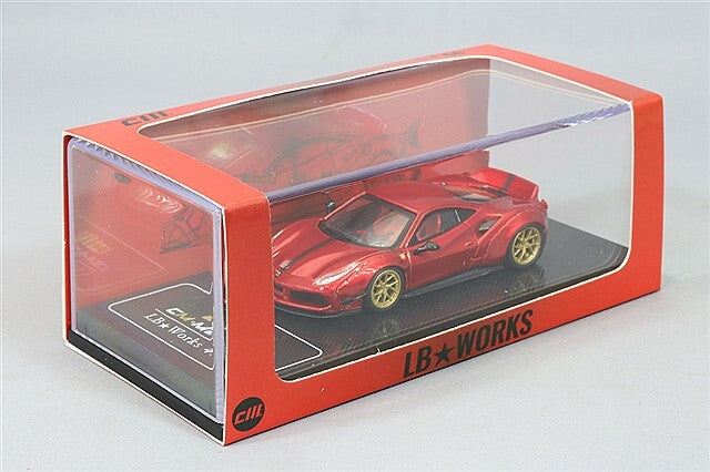 (CM64-LB488-03) LBWK Ferrari 488 Widebody Metallic red LB488