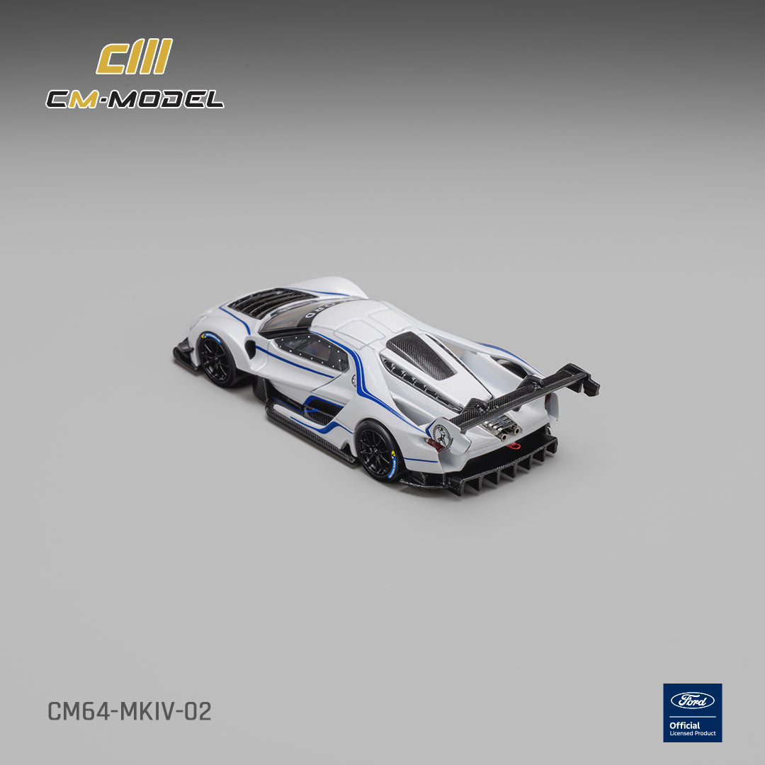 (Pre-Order) (CM64-MKIV-02) Ford GT Mk IV 
Frozen White & Sonic Blue Pearl J-1
J-1