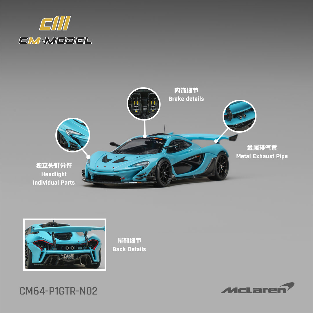 (Pre-Order) (CM64-P1GTR-N02) McLaren P1 GTR Iridium Blue