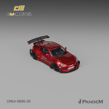 (Pre-Order) (CM64-RB86-05) Toyota GT86 Pandem Widebody V3.5 Metallic red
