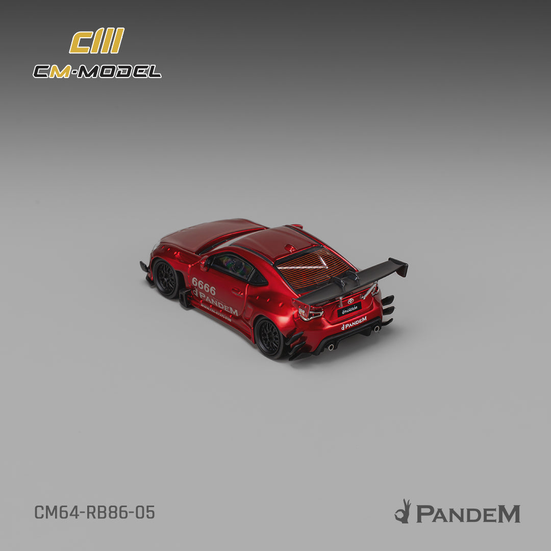 (Pre-Order) (CM64-RB86-05) Toyota GT86 Pandem Widebody V3.5 Metallic red