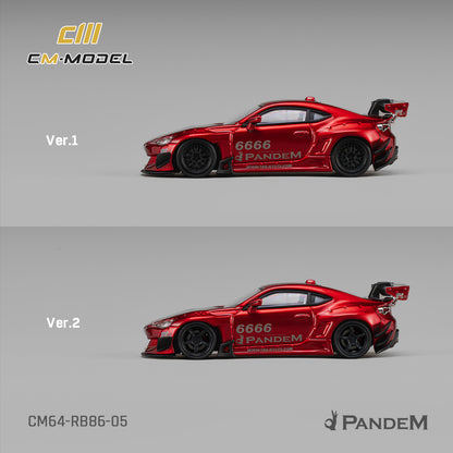 (Pre-Order) (CM64-RB86-05) Toyota GT86 Pandem Widebody V3.5 Metallic red