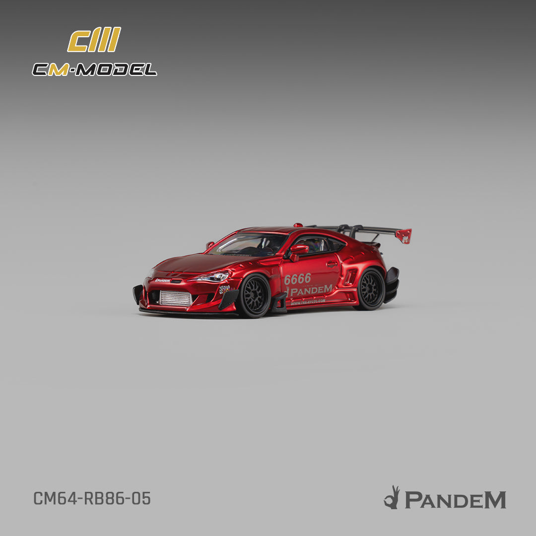 (Pre-Order) (CM64-RB86-05) Toyota GT86 Pandem Widebody V3.5 Metallic red