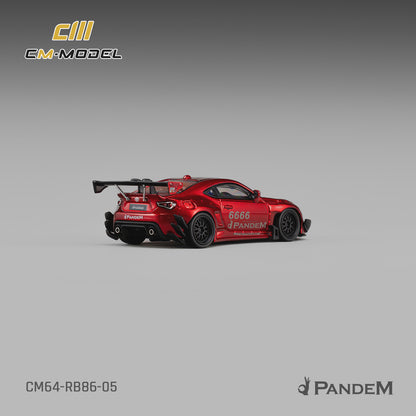 (Pre-Order) (CM64-RB86-05) Toyota GT86 Pandem Widebody V3.5 Metallic red