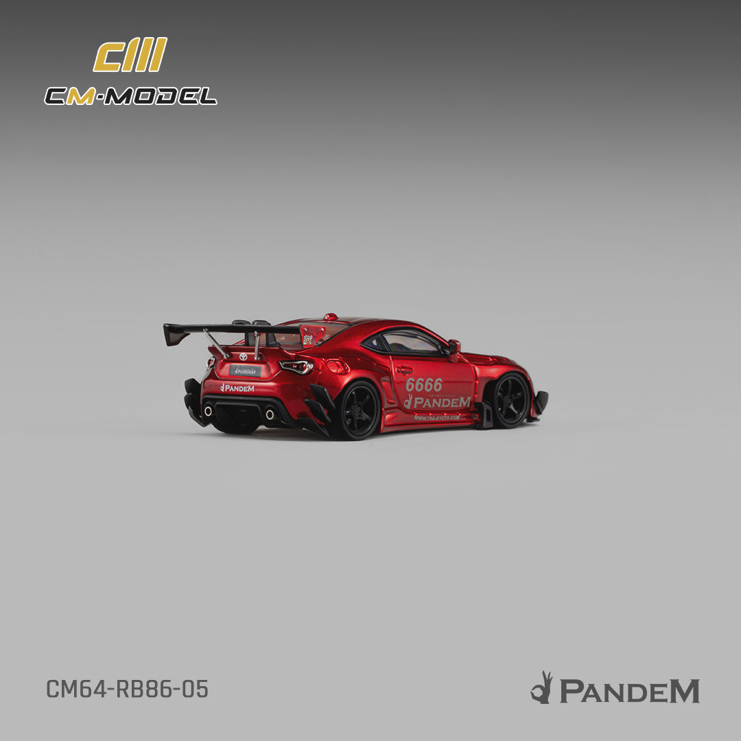 (Pre-Order) (CM64-RB86-05) Toyota GT86 Pandem Widebody V3.5 Metallic red