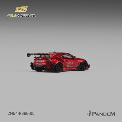 (Pre-Order) (CM64-RB86-05) Toyota GT86 Pandem Widebody V3.5 Metallic red