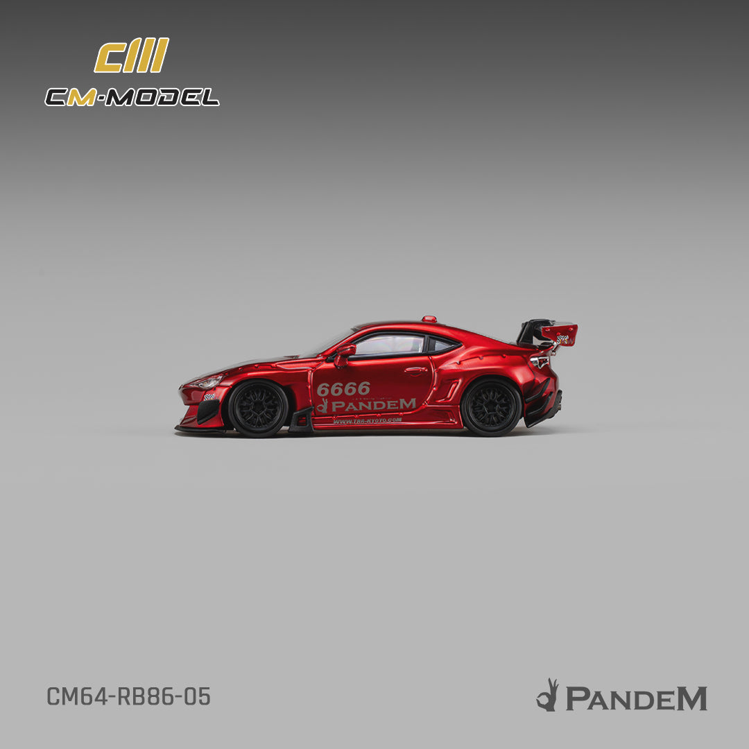 (Pre-Order) (CM64-RB86-05) Toyota GT86 Pandem Widebody V3.5 Metallic red