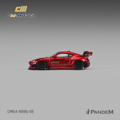 (Pre-Order) (CM64-RB86-05) Toyota GT86 Pandem Widebody V3.5 Metallic red