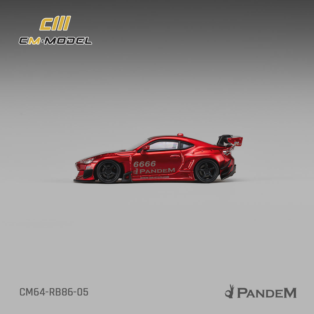 (Pre-Order) (CM64-RB86-05) Toyota GT86 Pandem Widebody V3.5 Metallic red