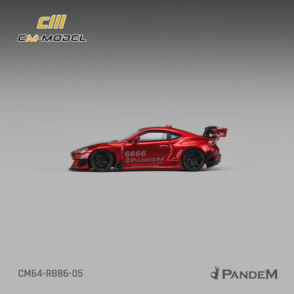 (Pre-Order) (CM64-RB86-05) Toyota GT86 Pandem Widebody V3.5 Metallic red