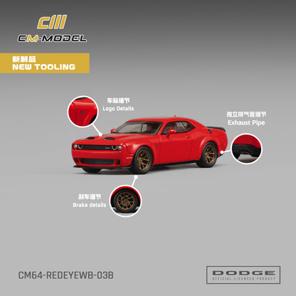 (Pre-Order) (CM64-REDEYEWB-03) Dodge Challenger SRT Hellcat Redeye Widebody Torred Clearcoat