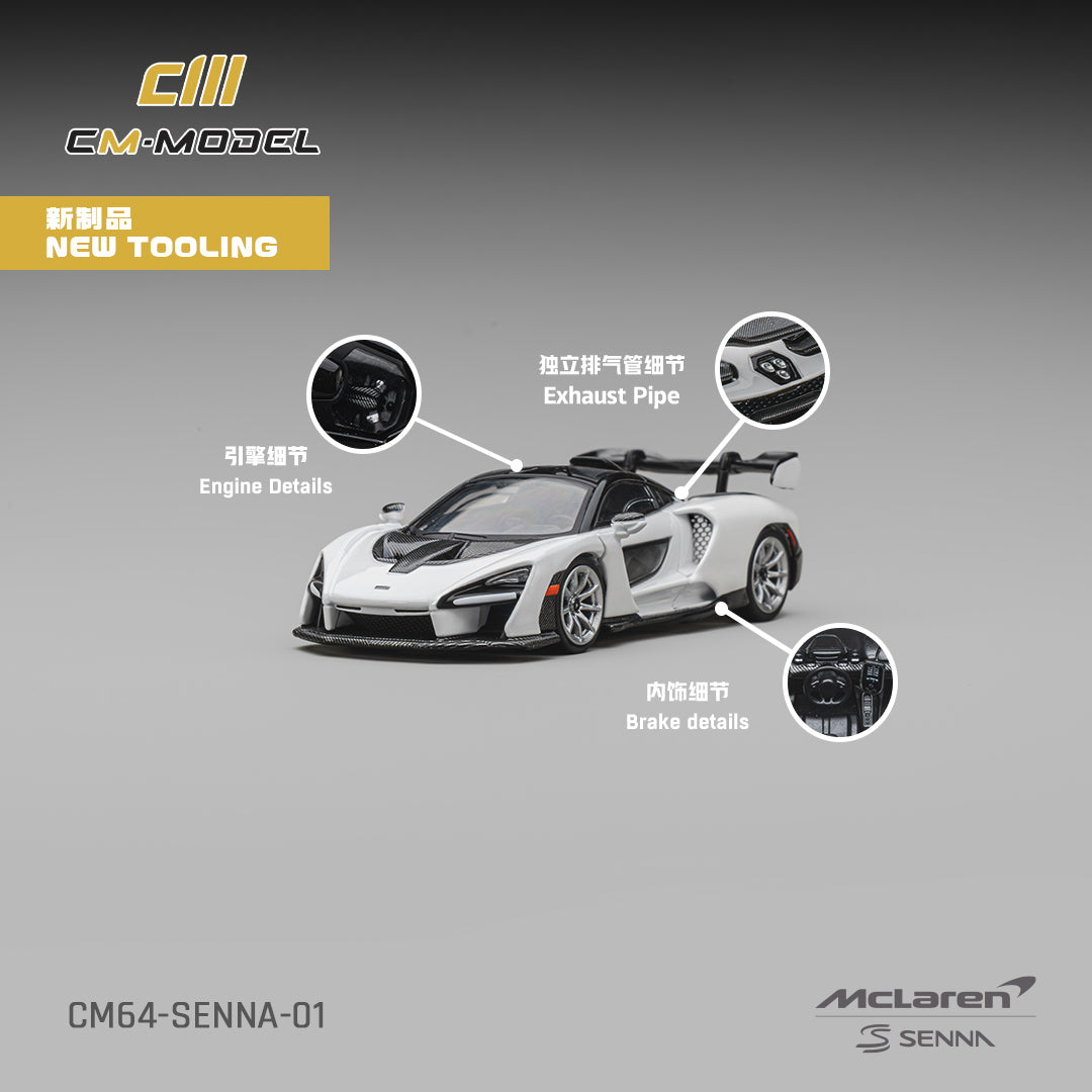 (Pre-Order)(CM64-SENNA-01) McLaren Senna Silica White