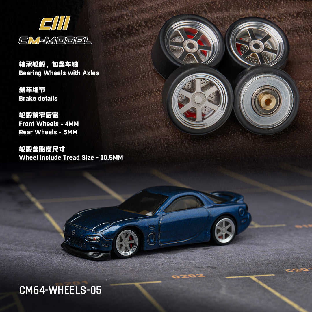 (Pre-Order) (CM64-WHEELS-05) Bearing Wheels with Axles