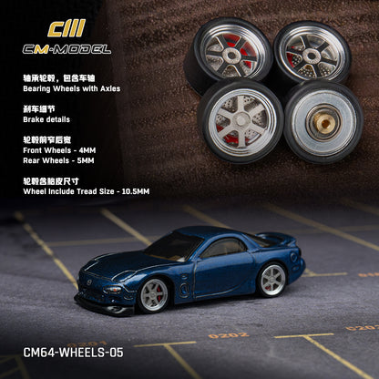(Pre-Order) (CM64-WHEELS-05) Bearing Wheels with Axles