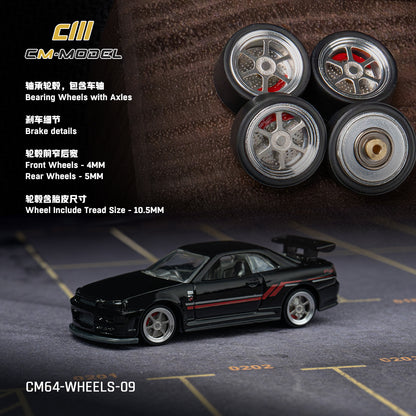 (Pre-Order) (CM64-WHEELS-09) Bearing Wheels with Axles