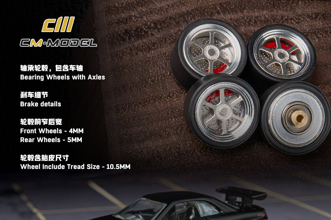 (Pre-Order) (CM64-WHEELS-09) Bearing Wheels with Axles