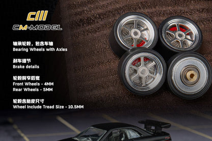 (Pre-Order) (CM64-WHEELS-09) Bearing Wheels with Axles