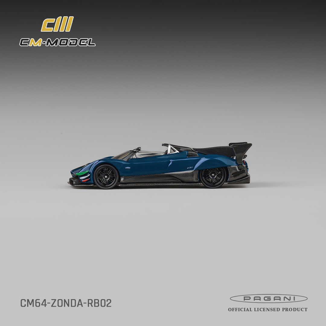 (Pre-Order)(CM64-RB-02) Pagani Zonda Revolution Barchetta Blue Fullcarbon