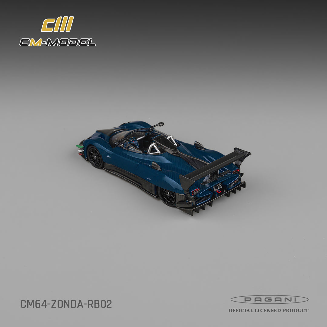 (Pre-Order)(CM64-RB-02) Pagani Zonda Revolution Barchetta Blue Fullcarbon