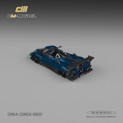 (Pre-Order)(CM64-RB-02) Pagani Zonda Revolution Barchetta Blue Fullcarbon