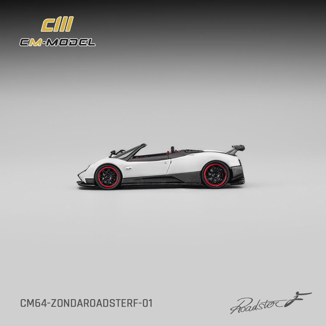 (Pre-Order)(CM64-ZondaRoadster F-01) Pagani Zonda F Roadster Pearl White
