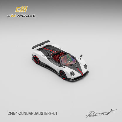 (Pre-Order)(CM64-ZondaRoadster F-01) Pagani Zonda F Roadster Pearl White
