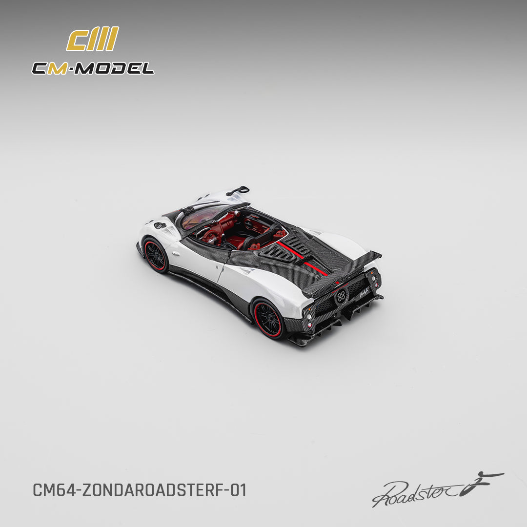 (Pre-Order)(CM64-ZondaRoadster F-01) Pagani Zonda F Roadster Pearl White