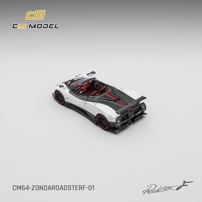 (Pre-Order)(CM64-ZondaRoadster F-01) Pagani Zonda F Roadster Pearl White