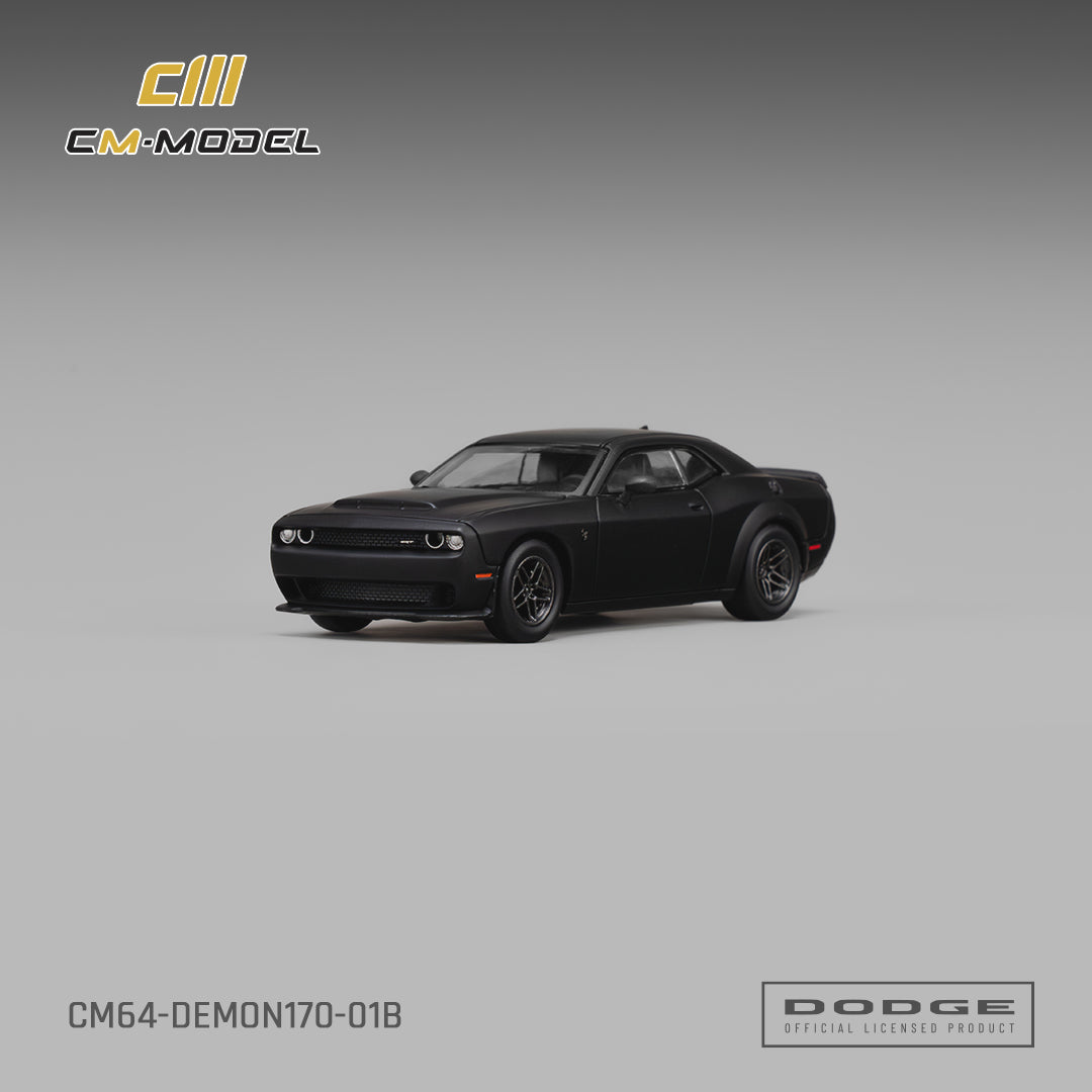 (Pre-Order) (CM64-Demon170-01B) Dodge Demon 170 Matte Black