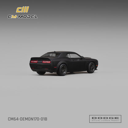 (Pre-Order) (CM64-Demon170-01B) Dodge Demon 170 Matte Black