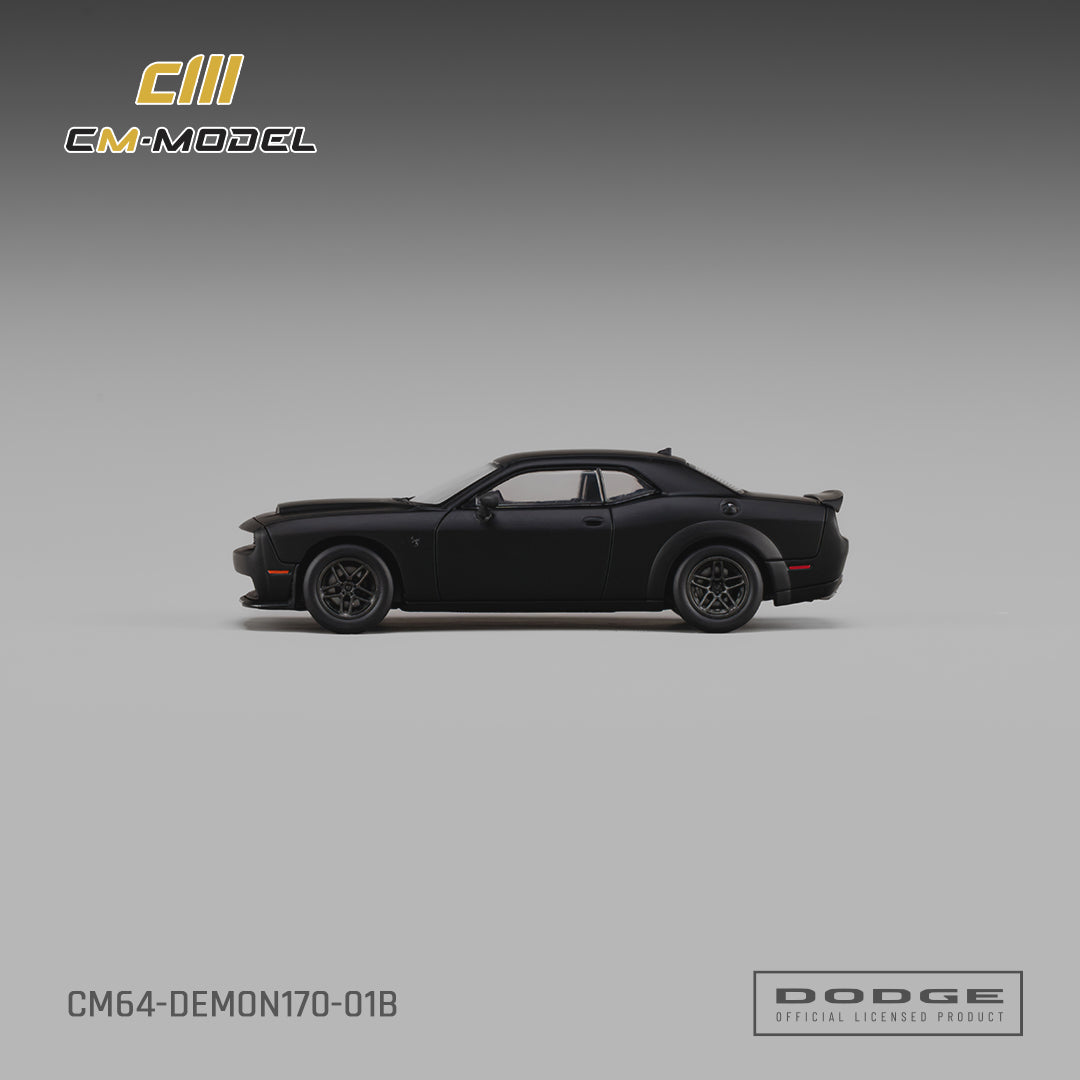 (Pre-Order) (CM64-Demon170-01B) Dodge Demon 170 Matte Black