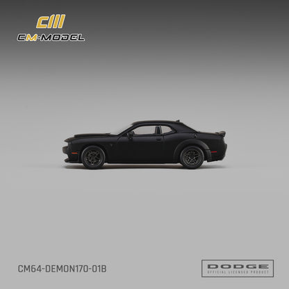 (Pre-Order) (CM64-Demon170-01B) Dodge Demon 170 Matte Black