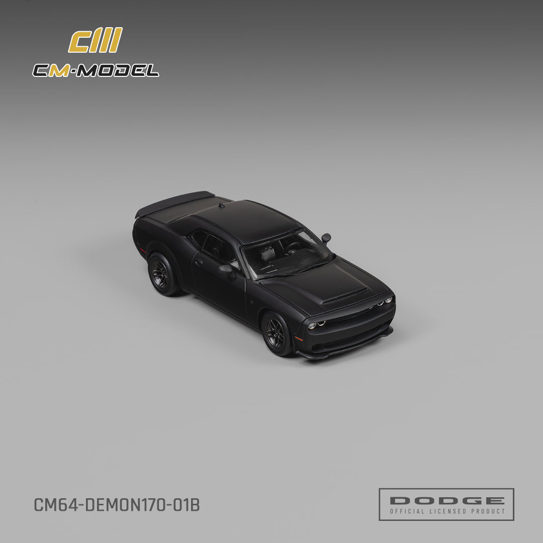 (Pre-Order) (CM64-Demon170-01B) Dodge Demon 170 Matte Black