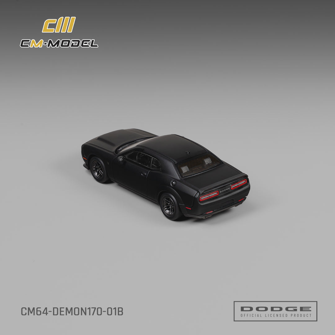 (Pre-Order) (CM64-Demon170-01B) Dodge Demon 170 Matte Black