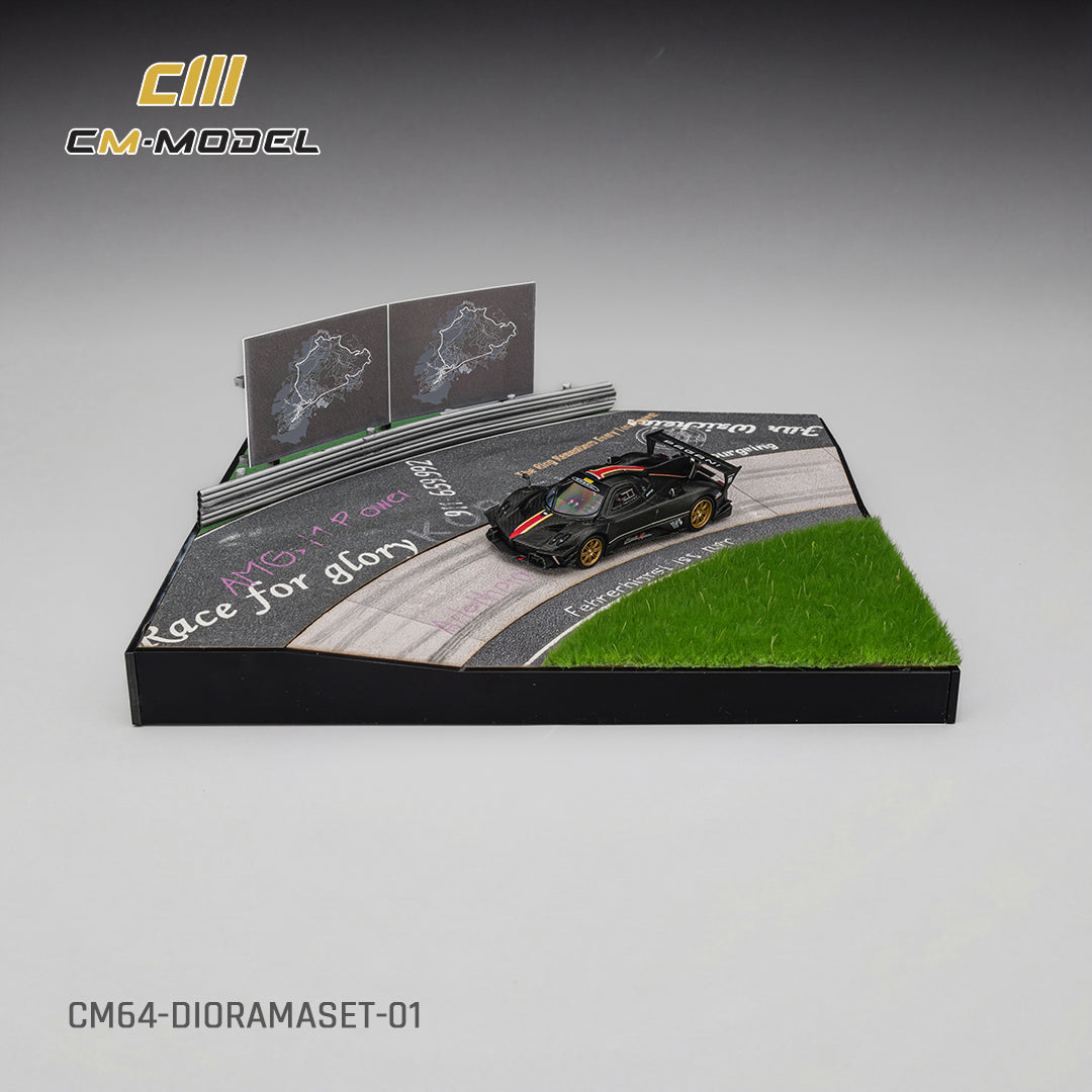 (Pre-Order)(CM64-DIORAMASET-01) Diorama Set + Pagani Zonda Revlucion Drycarbon