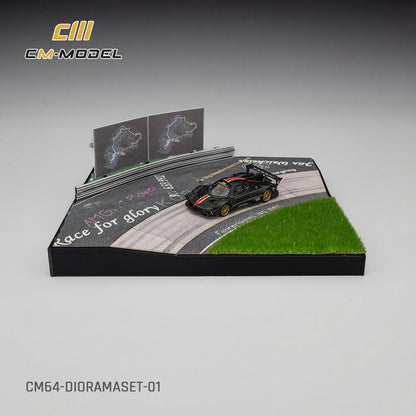 (Pre-Order)(CM64-DIORAMASET-01) Diorama Set + Pagani Zonda Revlucion Drycarbon