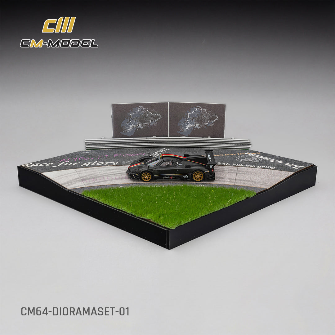 (Pre-Order)(CM64-DIORAMASET-01) Diorama Set + Pagani Zonda Revlucion Drycarbon