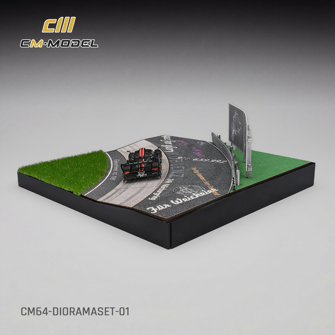 (Pre-Order)(CM64-DIORAMASET-01) Diorama Set + Pagani Zonda Revlucion Drycarbon