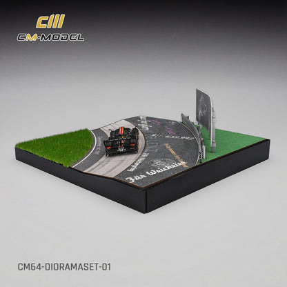 (Pre-Order)(CM64-DIORAMASET-01) Diorama Set + Pagani Zonda Revlucion Drycarbon