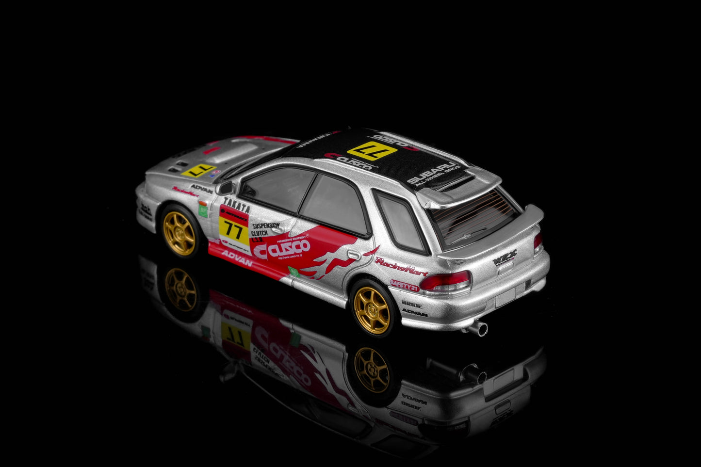 (Pre-Order) (M67109) Motorhelix - SUBARU Impreza Wagon WRX STi Ver. VI CUSCO Silver Livery