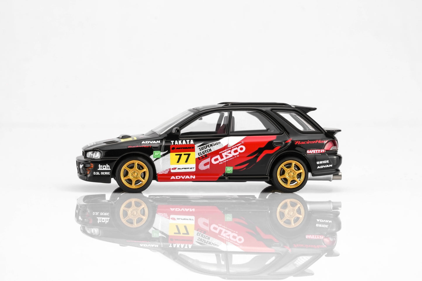 (Pre-Order) (M67110) Motorhelix - SUBARU Impreza Wagon WRX STi Ver. VI CUSCO Black Livery