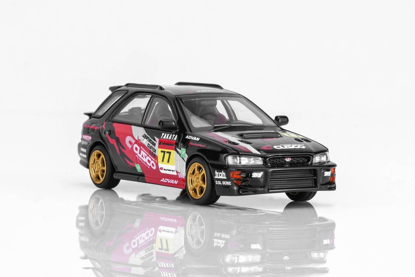 (Pre-Order) (M67110) Motorhelix - SUBARU Impreza Wagon WRX STi Ver. VI CUSCO Black Livery