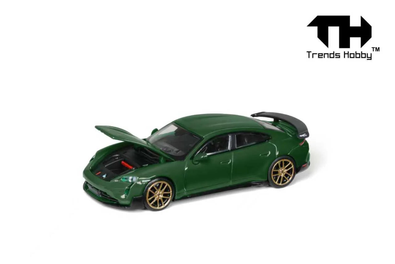 (Pre-Order) 241087(C) Trends Hobby 1/64 Porsche Taycan Turbo GT - GREEN
