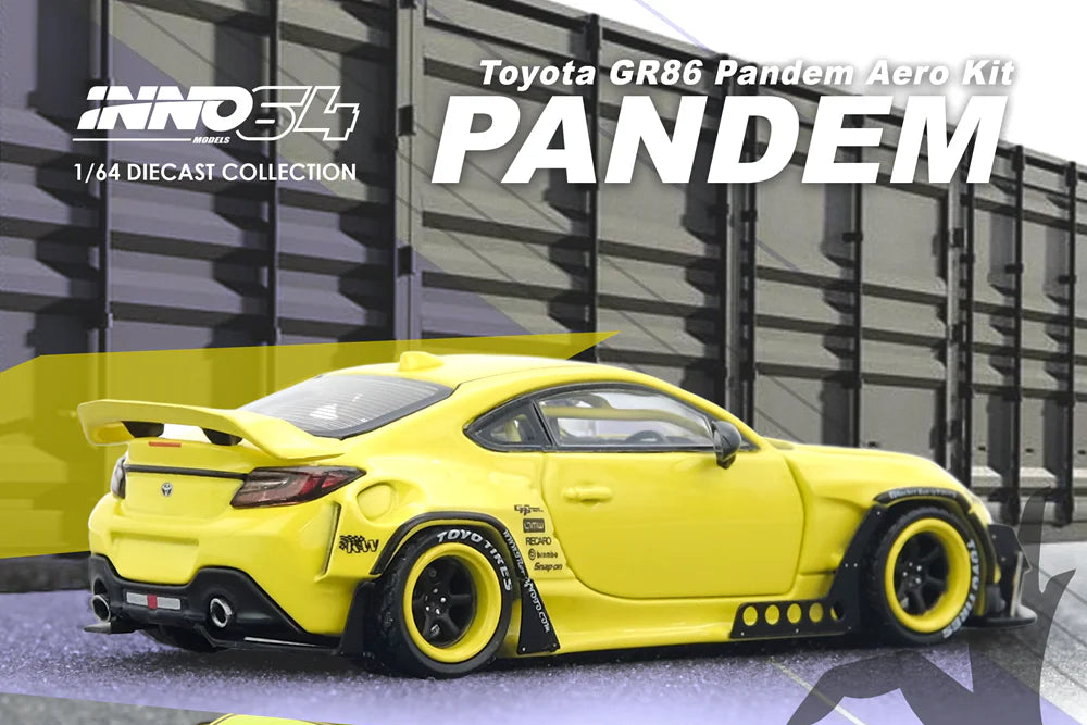 (Pre-Order) (IN64-GR86P-YELLOW) TOYOTA GR86 "PANDEM" (Yellow)