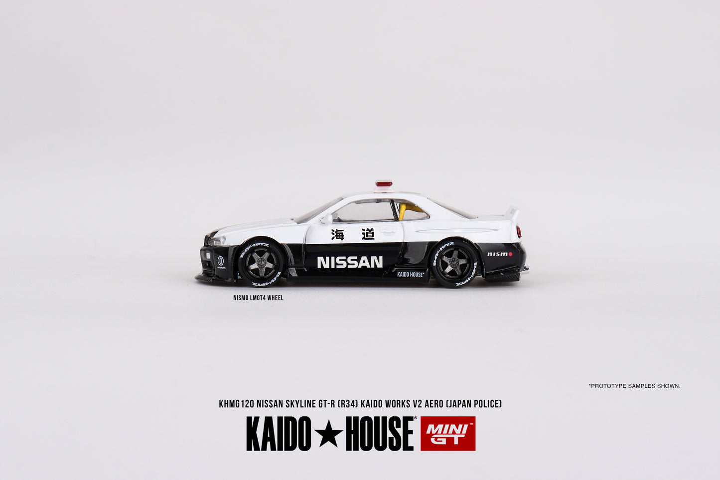 (KHMG120) - Nissan Skyline GT-R R34 Kaido Works (V2 Aero) Police