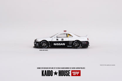 (KHMG120) - Nissan Skyline GT-R R34 Kaido Works (V2 Aero) Police
