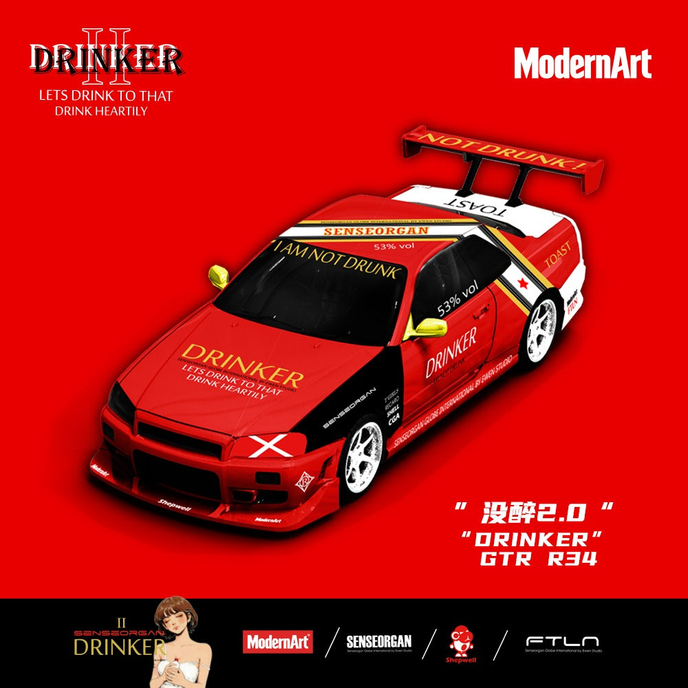(MD800509) ModernArt 1:64 "Drinker Not Drunk 2.0" GTR R34