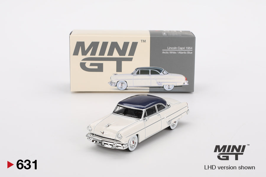 (MGT00631) - Lincoln Capri 1954 Arctic White / Atlantic Blue (Box version)